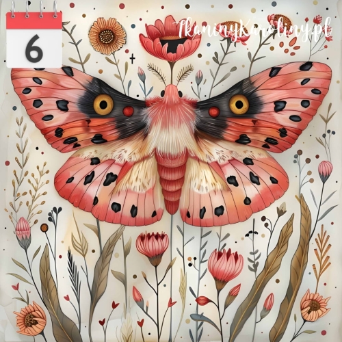 Panel welurowy Motyl nocny 1 [6]