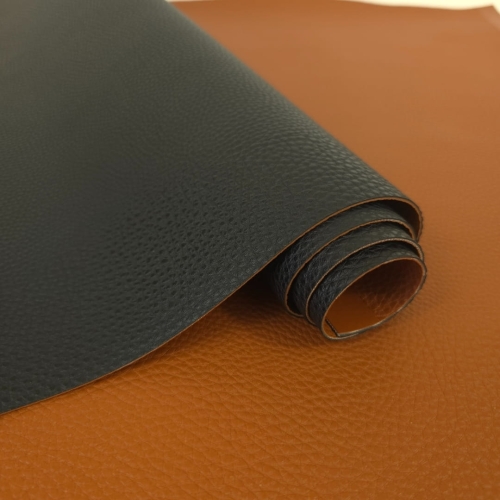 Ekoskóra kaletnicza dwustronna czarny / rudy 2