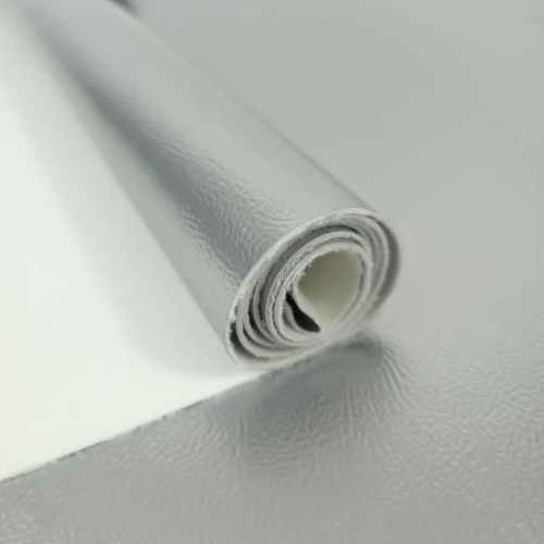 Ekoskóra kaletnicza skóra lakier srebrna 2