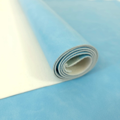 Ekoskóra kaletnicza półmat błękitna 2