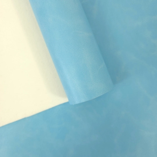 Ekoskóra kaletnicza półmat błękitna 3