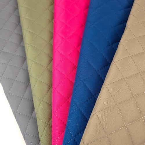 TKANINA WODOODPORNA Pikowana Khaki jasny 170 - kwadrat