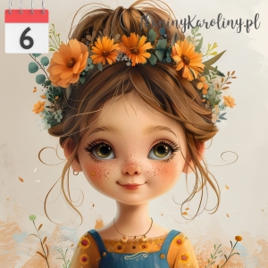 OD RĘKI - Panel wodoodporny Dziewczynka z wiankiem 40x40