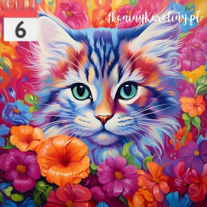 OD RĘKI - Panel wodoodporny 50x50cm - Kot Agnieszka