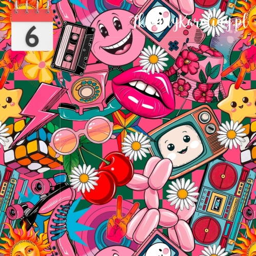 TKANINA WODOODPORNA OXFORD Młodzieżowy mix kawai