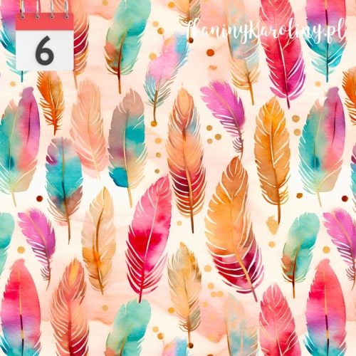 TKANINA WODOODPORNA OXFORD Pióra kolorowe [6]