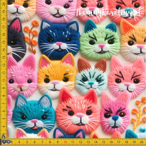 SOFTSHELL WODOODPORNY Kotki haftowane 6