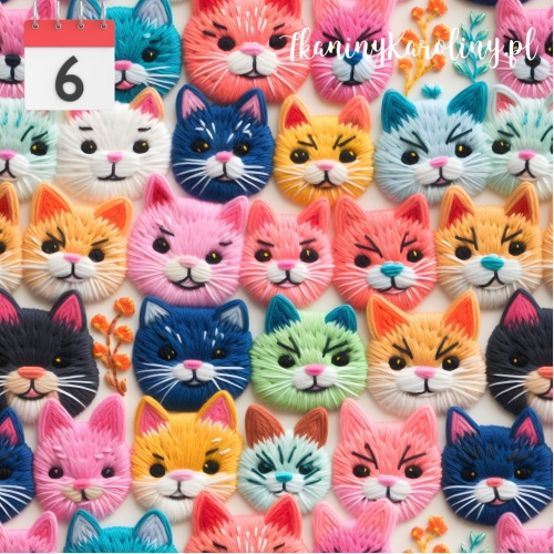 SOFTSHELL WODOODPORNY Kotki haftowane 7
