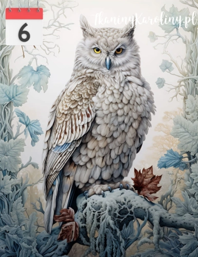 OD RĘKI Panel wodoodporny 40x50cm Sowa uszata 