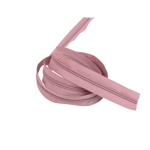 Taśma suwakowa spiralna 5 mm różowa brudna