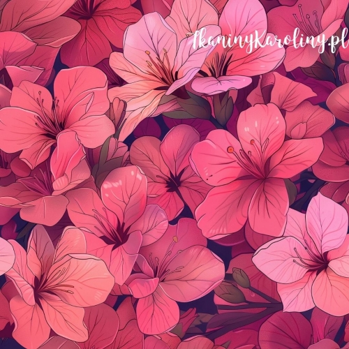 WELUR TAPICERSKI Wzory orientalne, kwitnąca wiśnia, sakura