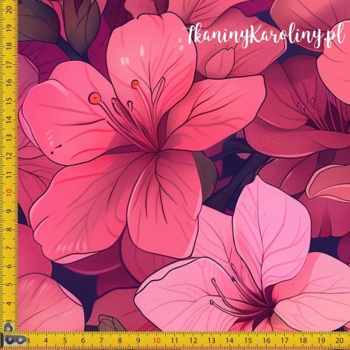 WELUR TAPICERSKI Wzory orientalne, kwitnąca wiśnia, sakura