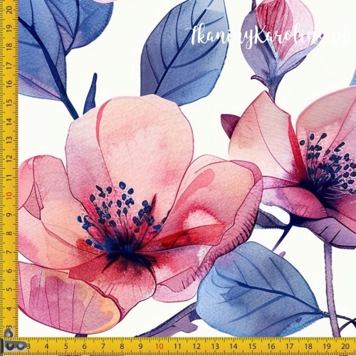 WELUR TAPICERSKI kwiat jabłoni