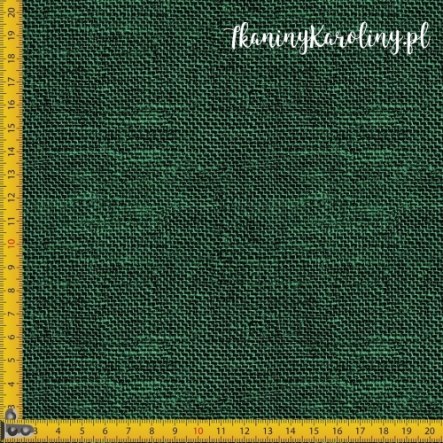 SOFTSHELL WODOODPORNY Wzory świąteczne, imitacja juty - ciemna zieleń [6-8]