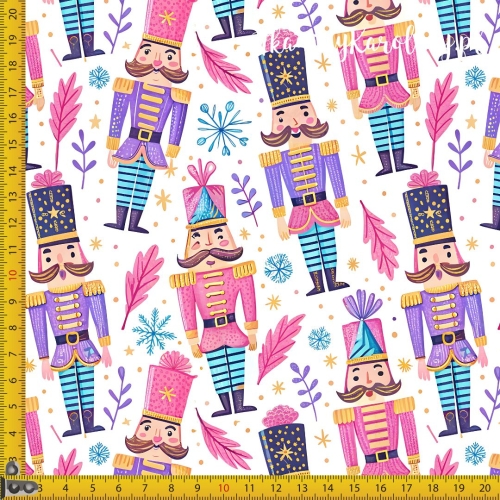 SOFTSHELL WODOODPORNY Wzory świąteczne, pastelowe - dziadek do orzechów