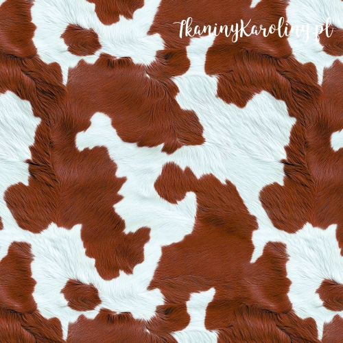 WELUR TAPICERSKI Krowie łaty - brąz [6-8]