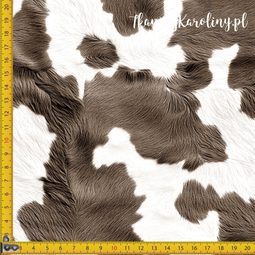 WELUR TAPICERSKI Krowie łaty - taupe [6-8]