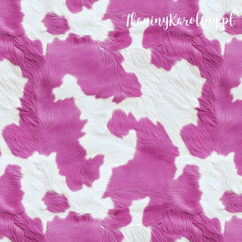 SOFTSHELL WODOODPORNY Krowie łaty - róż [6-8]