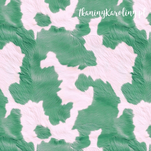 SOFTSHELL WODOODPORNY Krowie łaty - mięta [6-8]