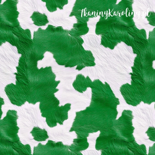 SOFTSHELL WODOODPORNY Krowie łaty - zieleń [6-8]