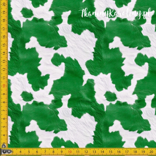 SOFTSHELL WODOODPORNY Krowie łaty - zieleń [6-8]