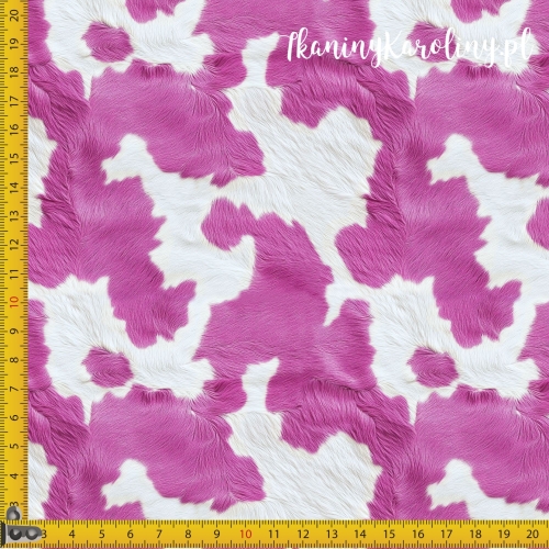SOFTSHELL WODOODPORNY Krowie łaty - róż [6-8]