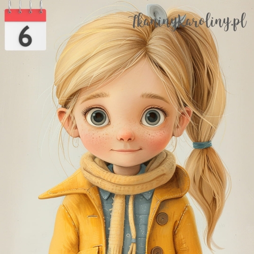 OD RĘKI Panel welurowy Dziewczynka z kucykiem 50x50 cm