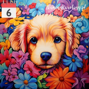 Od ręki Panel wodoodporny 40x40cm - Szczeniak Golden 