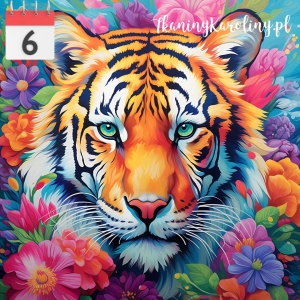 OD RĘKI - Panel wodoodporny 50x50cm - Tygrys 
