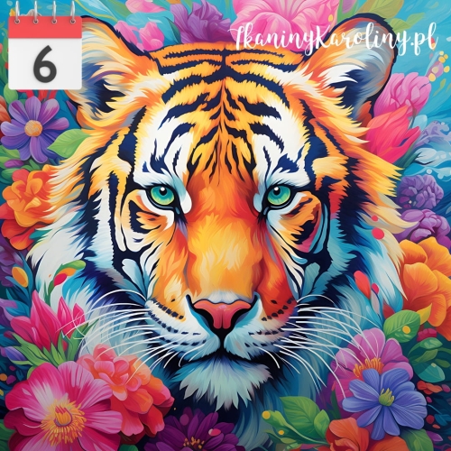 OD RĘKI - Panel wodoodporny 50x50cm - Tygrys 