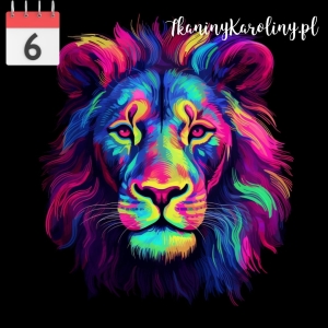 OD RĘKI - Panel wodoodporny 50x50cm Lew fluo