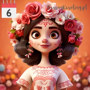 OD RĘKI - Panel wodoodporny 40x40cm - Dziewczynka meksykańska