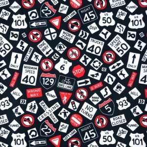 OD RĘKI - TKANINA WODOODPORNA Znaki drogowe 