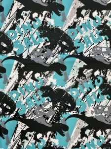 OD RĘKI - TKANINA WODOODPORNA Dinozaury