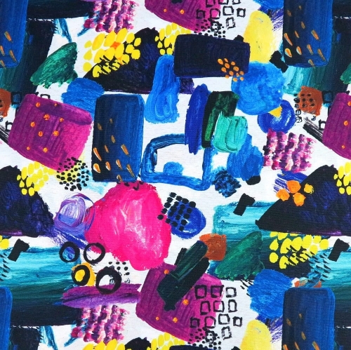 TKANINA WODOODPORNA Abstrakcja – kolorowe plamy