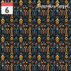 OD RĘKI - TKANINA WODOODPORNA OXFORD Tribal afryka 