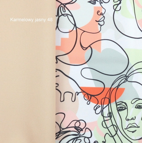 TKANINA WODOODPORNA Twarze szkicowane