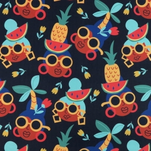 OD RĘKI - TKANINA WODOODPORNA OXFORD Owocowe twarze