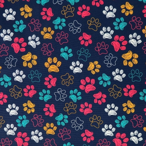 TKANINA WODOODPORNA Psie łapy (mały wzór)
