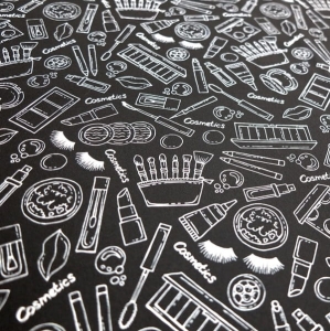 OD RĘKI - TKANINA WODOODPORNA Kosmetyki czarno-białe 