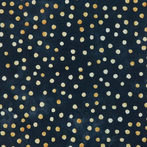 TKANINA WODOODPORNA Plamki złote na czarnym