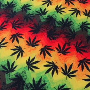 OD RĘKI - TKANINA WODOODPORNA Liście Reggae