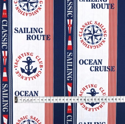 TKANINA WODOODPORNA Wzór żeglarski