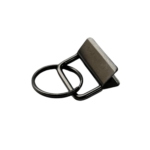 zakończenie metalowe z kółkiem do taśmy nośnej 25mm czarny