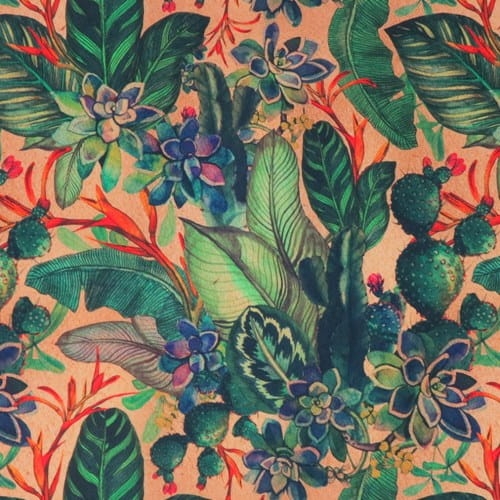 TKANINA WODOODPORNA Kaktusy i liście palmowe 1.JPG