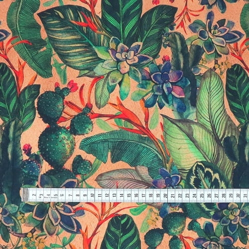 TKANINA WODOODPORNA Kaktusy i liście palmowe 3.JPG