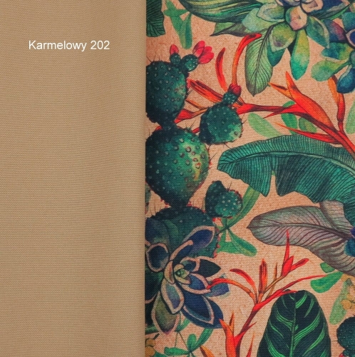 TKANINA WODOODPORNA Kaktusy i liście palmowe