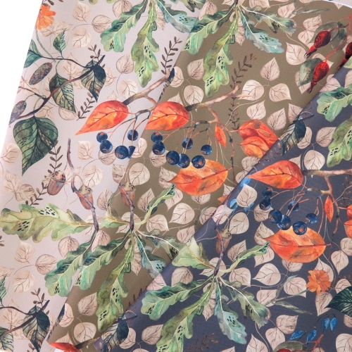 TKANINA WODOODPORNA Las jesienny oliwkowo - brązowy