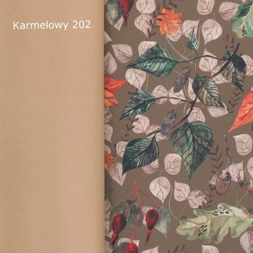 TKANINA WODOODPORNA Las jesienny oliwkowo - brązowy