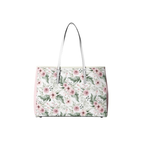 TKANINA WODOODPORNA Polne kwiaty i róże na białym